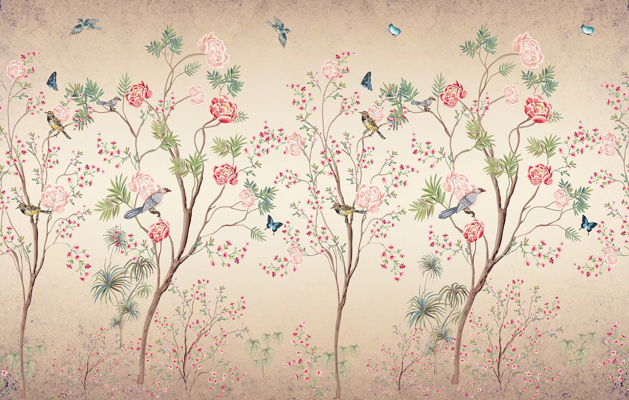 Papier peint Chinoiserie Colibri