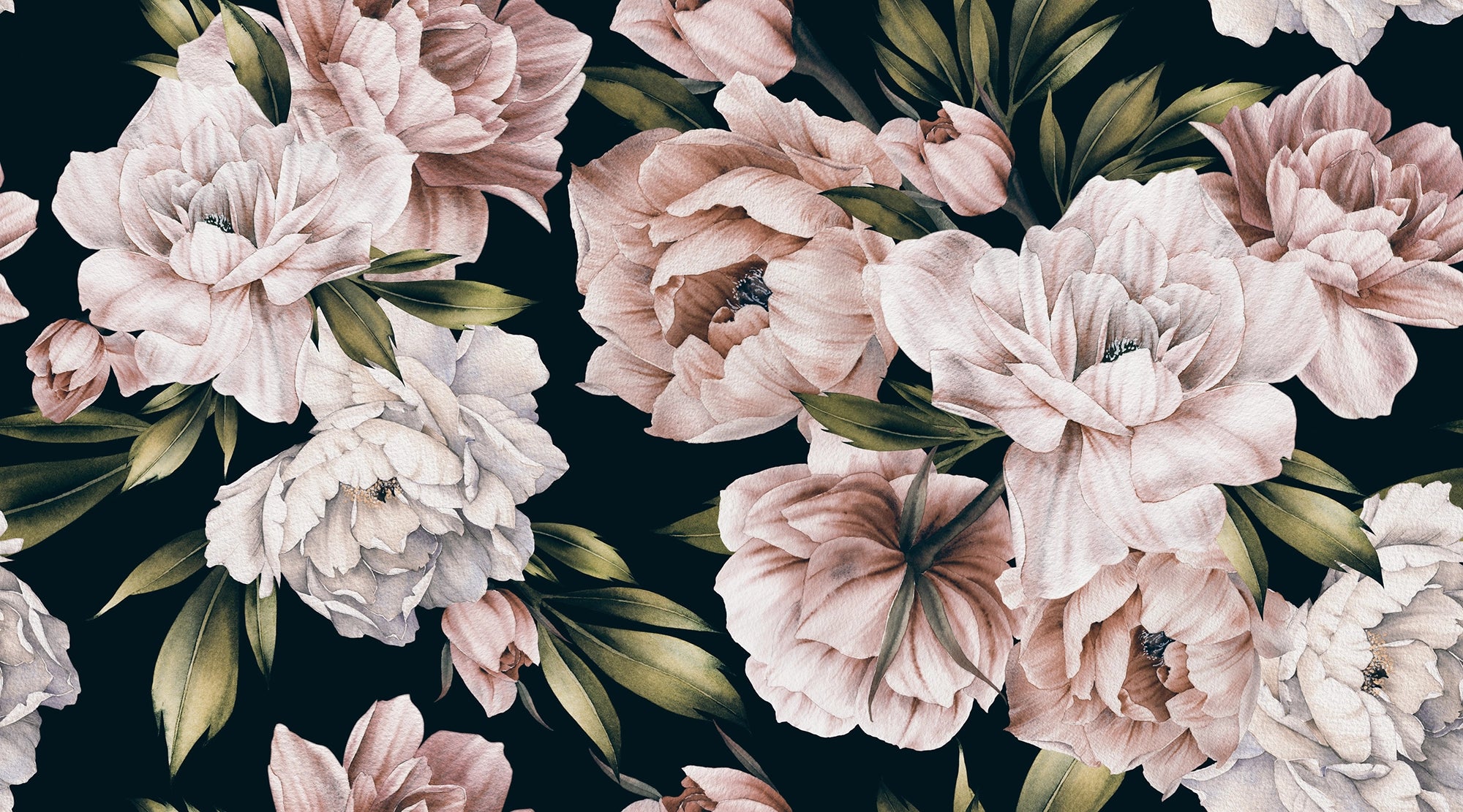 Vintage flowers wallpaper