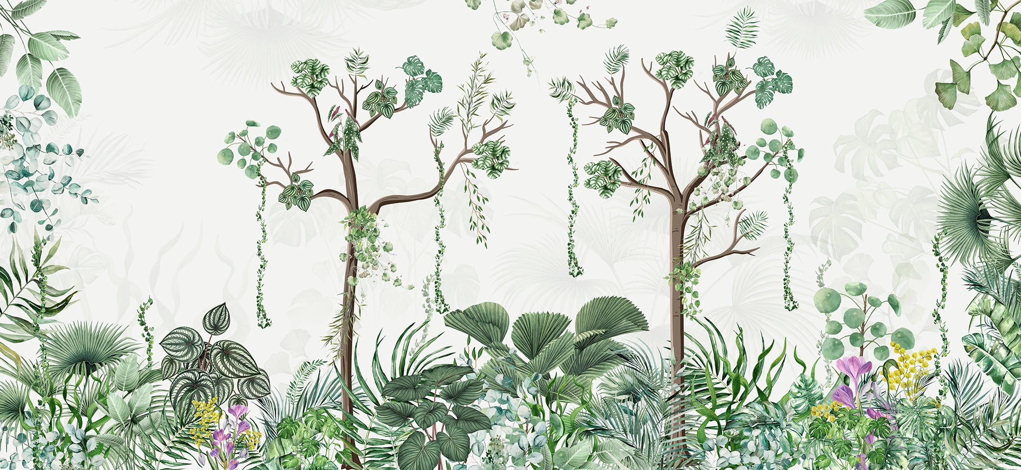 Papier peint jungle tendance peinture