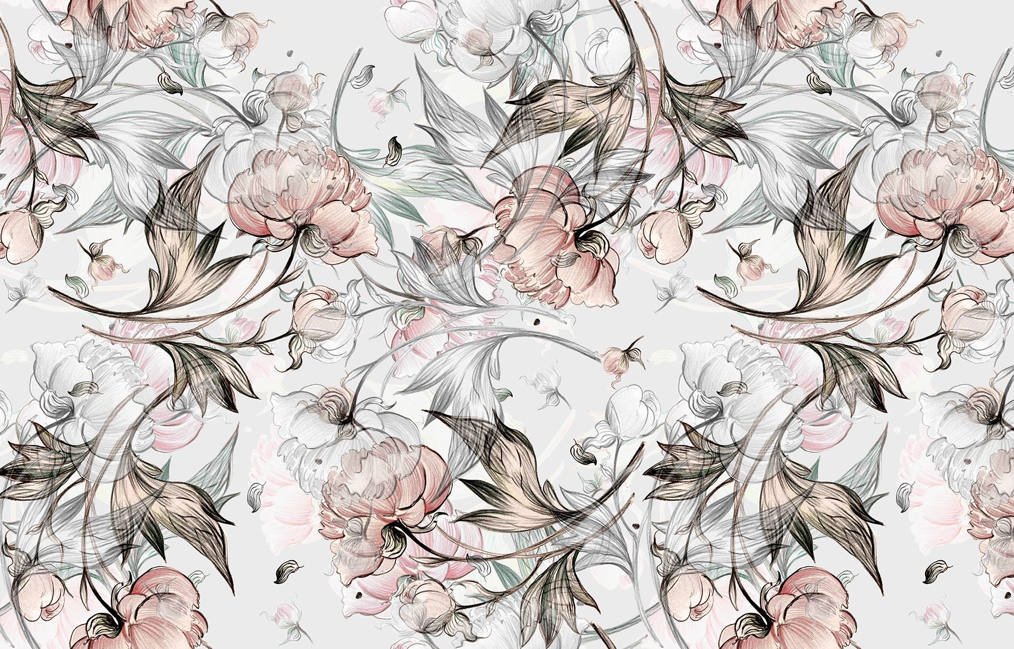 Floral Softness Trendy Wallpaper