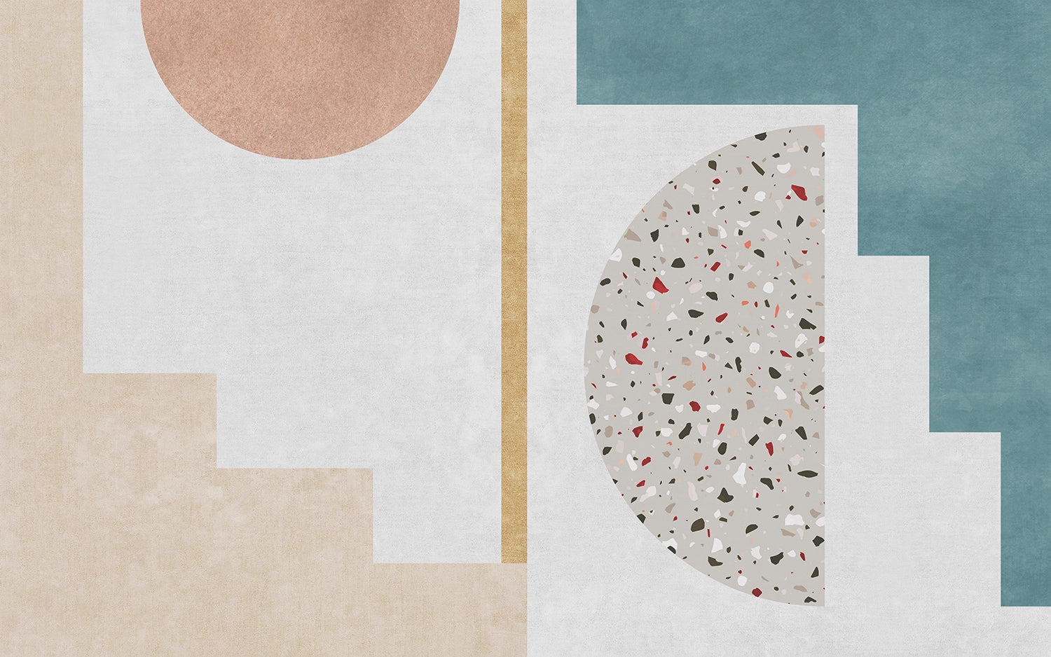 Abstract Terrazzo Pattern Wallpaper