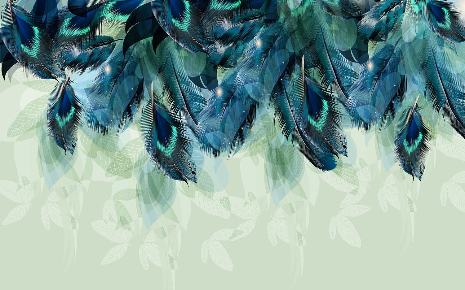 Peacock feather wallpaper