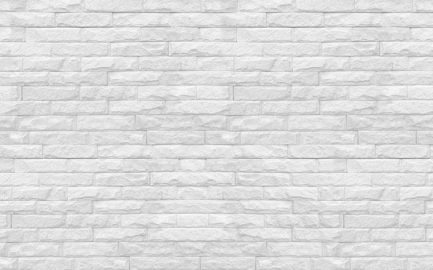 White brick trompe l'oeil wallpaper