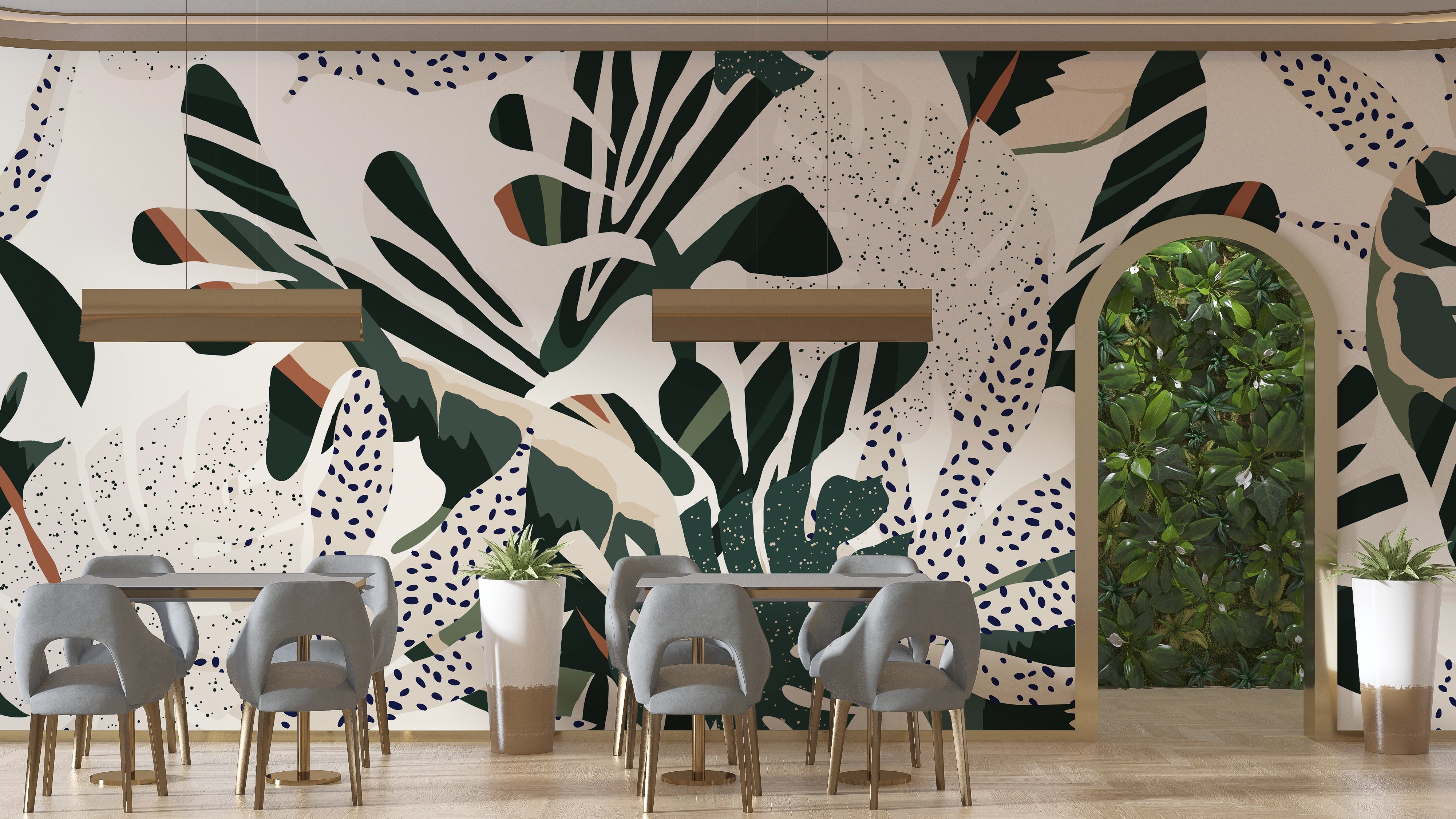 Fresque murale feuille de monstera deliciosa