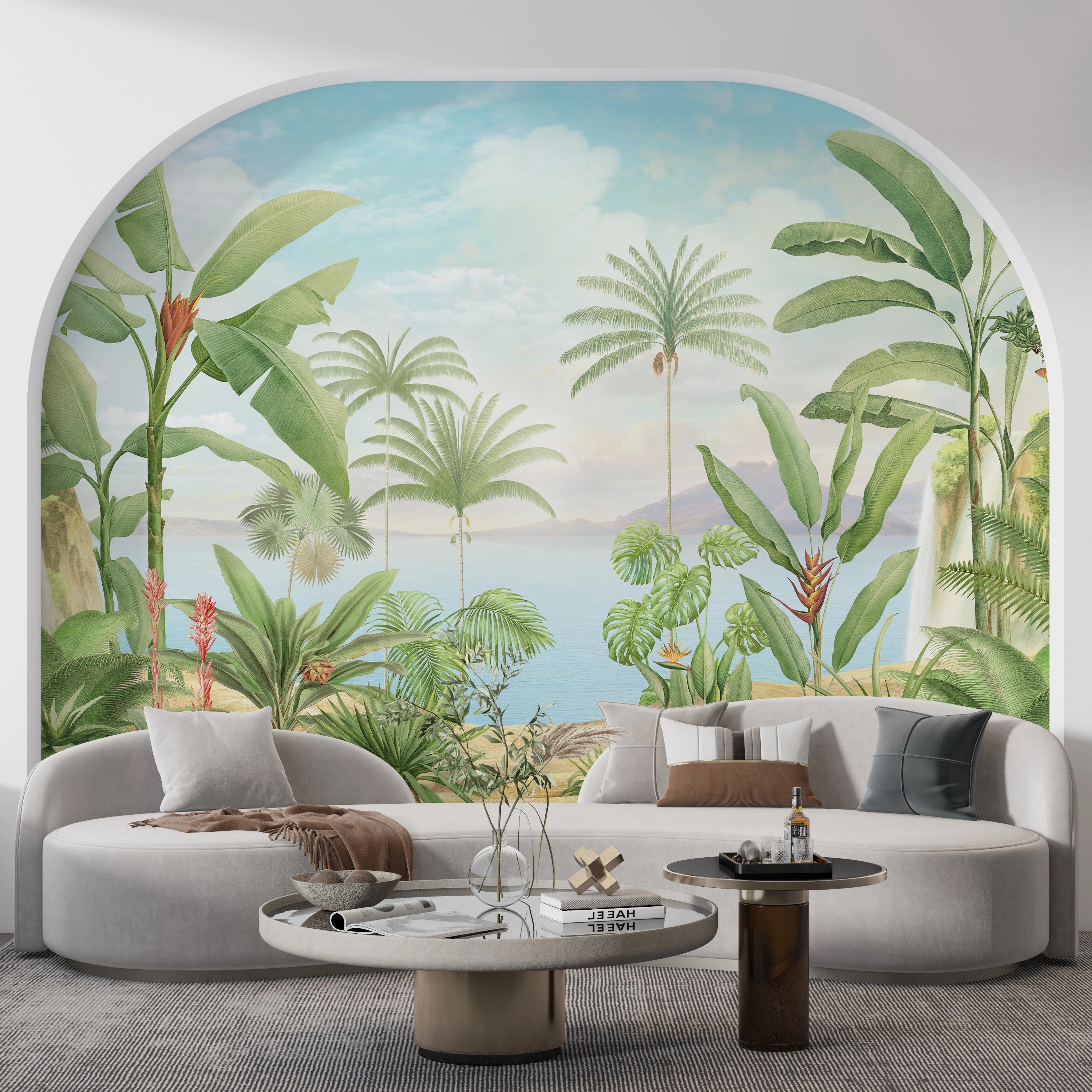 Exotic beach mural