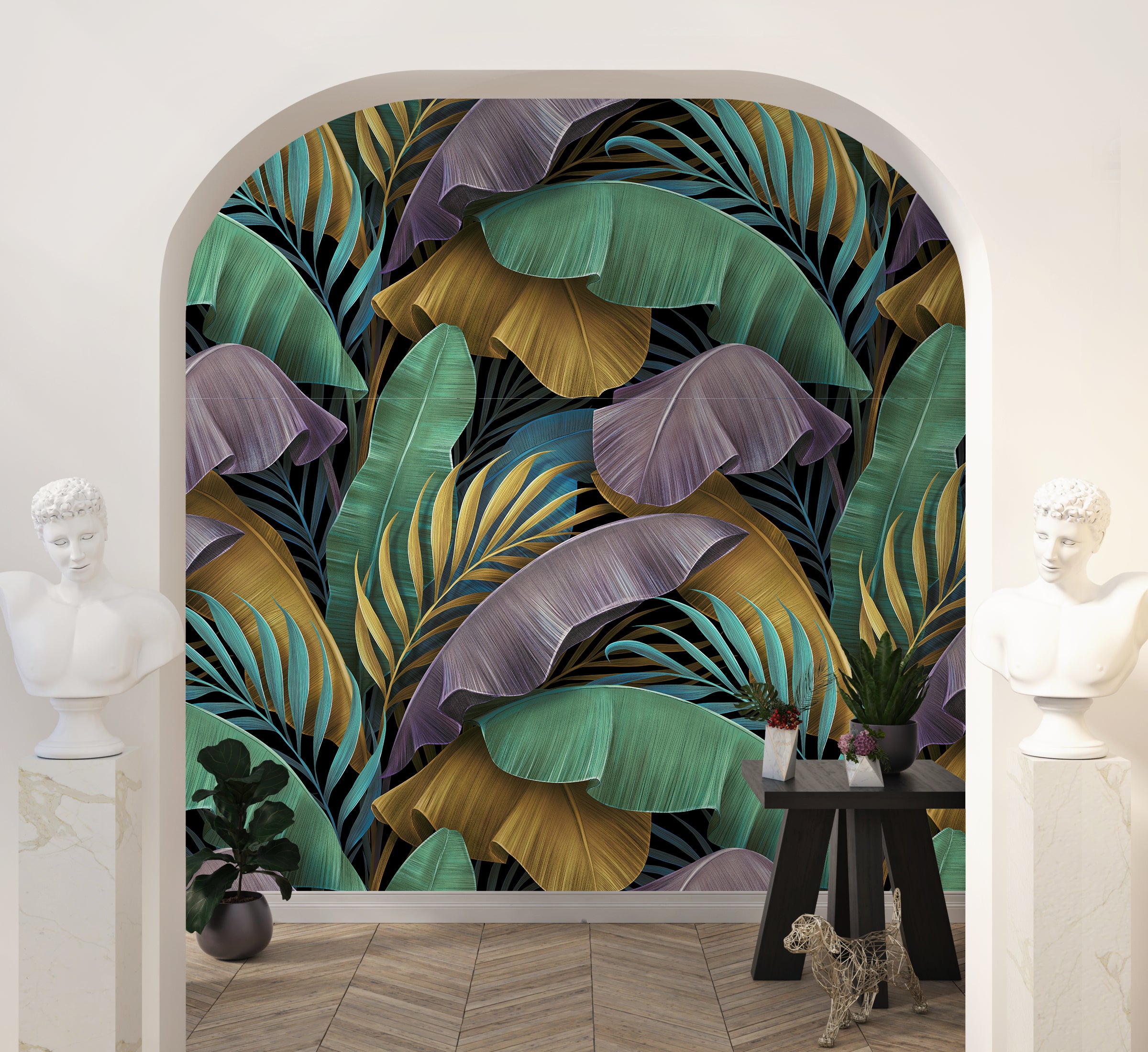 Tropical plants mural