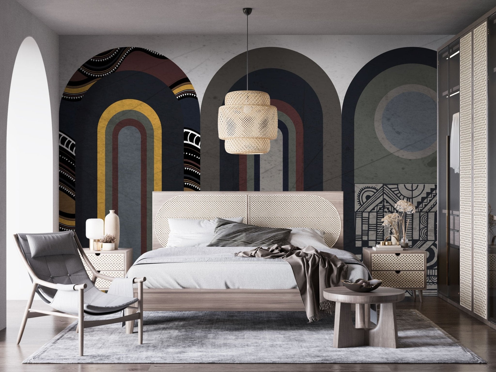 Fresque murale tendance architecturale Kam & Leon