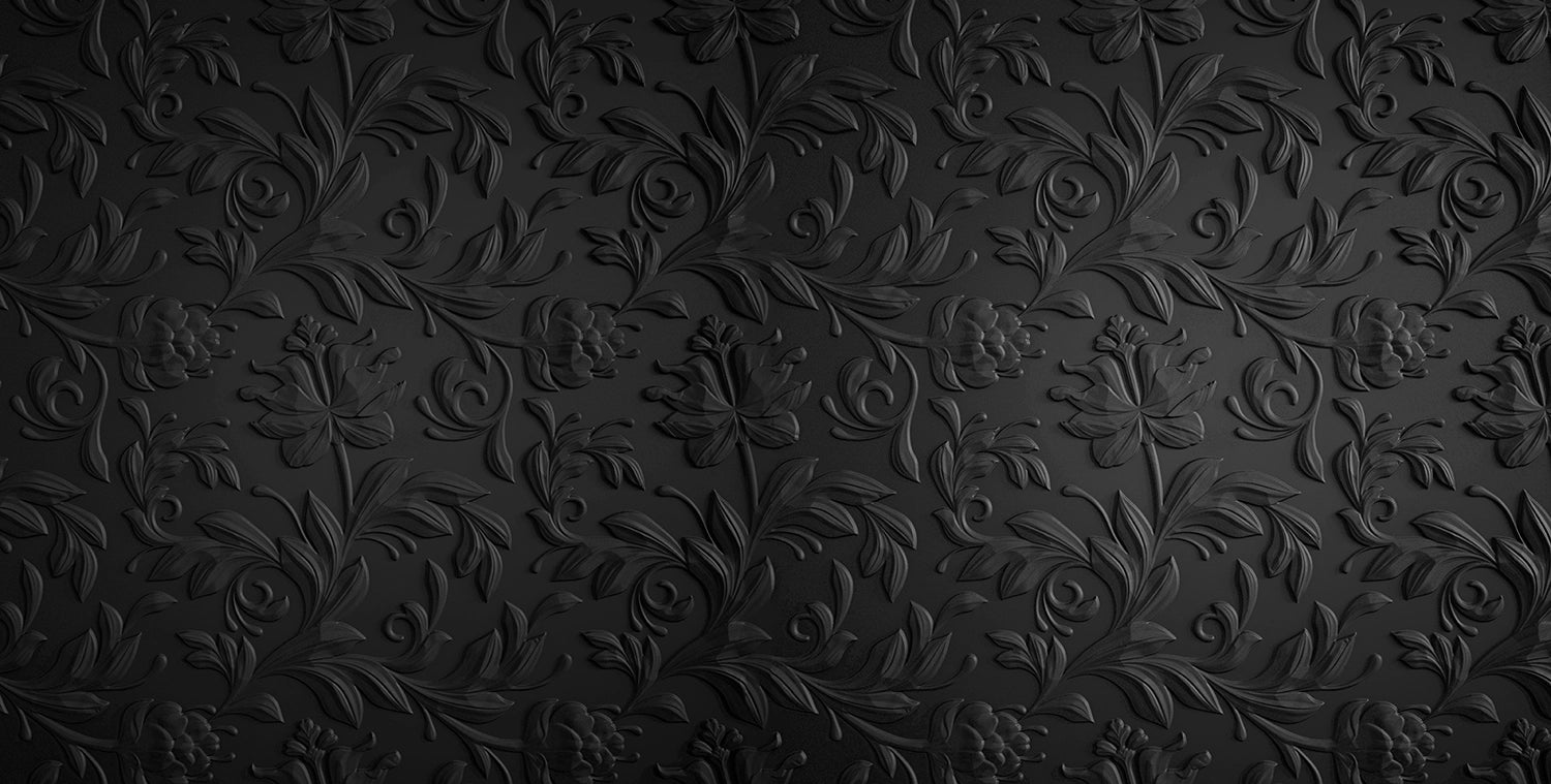 Papier peint 3D noir motifs abstraits