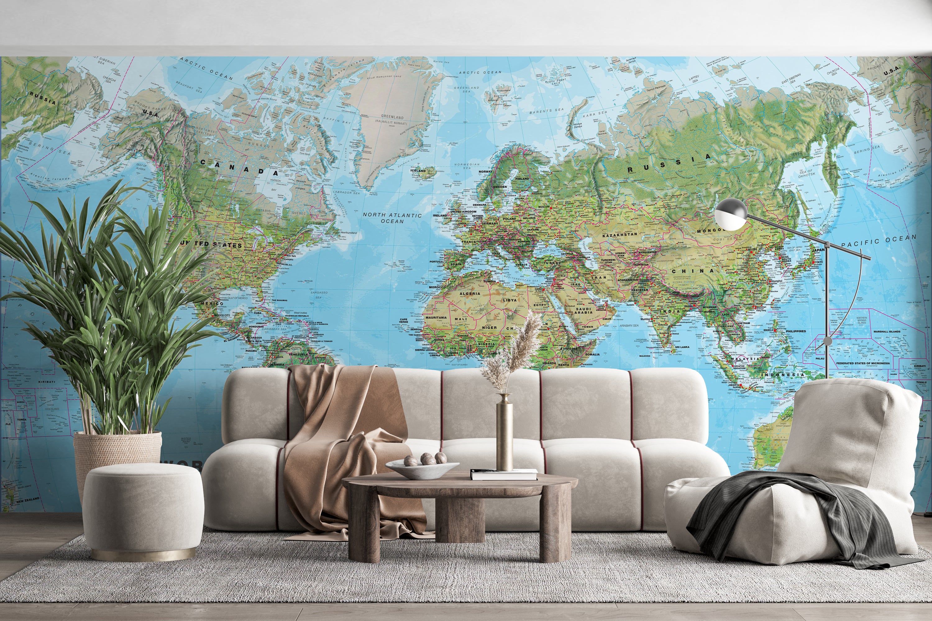 Classic World Map Wallpaper