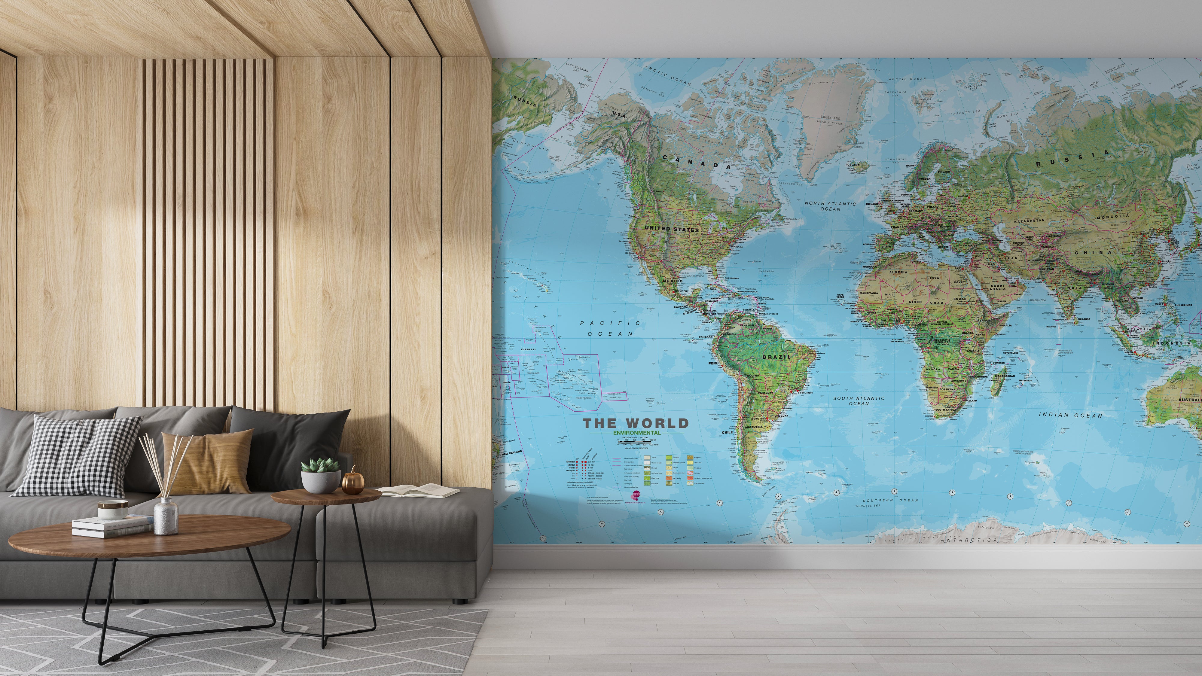 Classic World Map Wallpaper