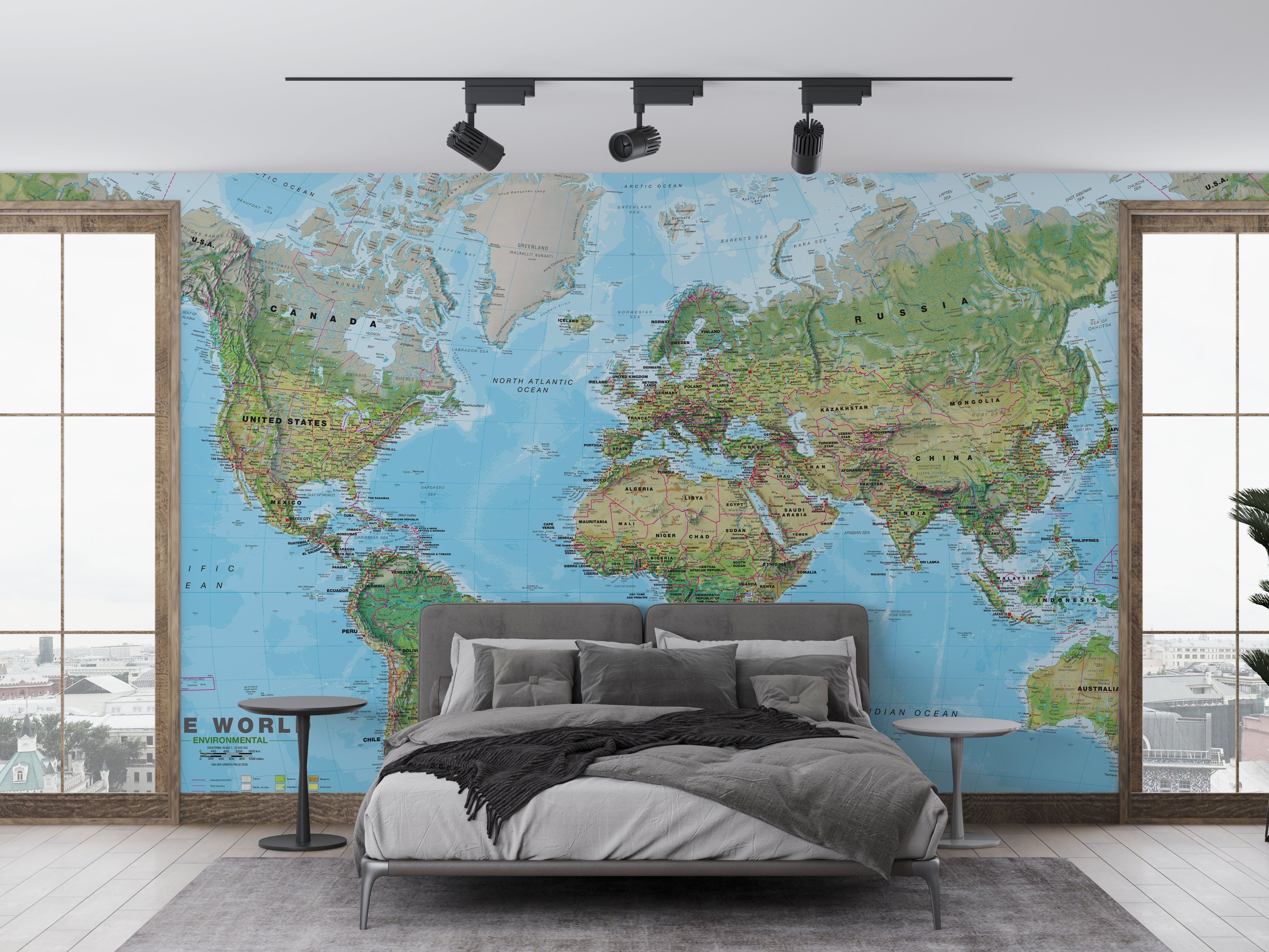 Classic World Map Wallpaper