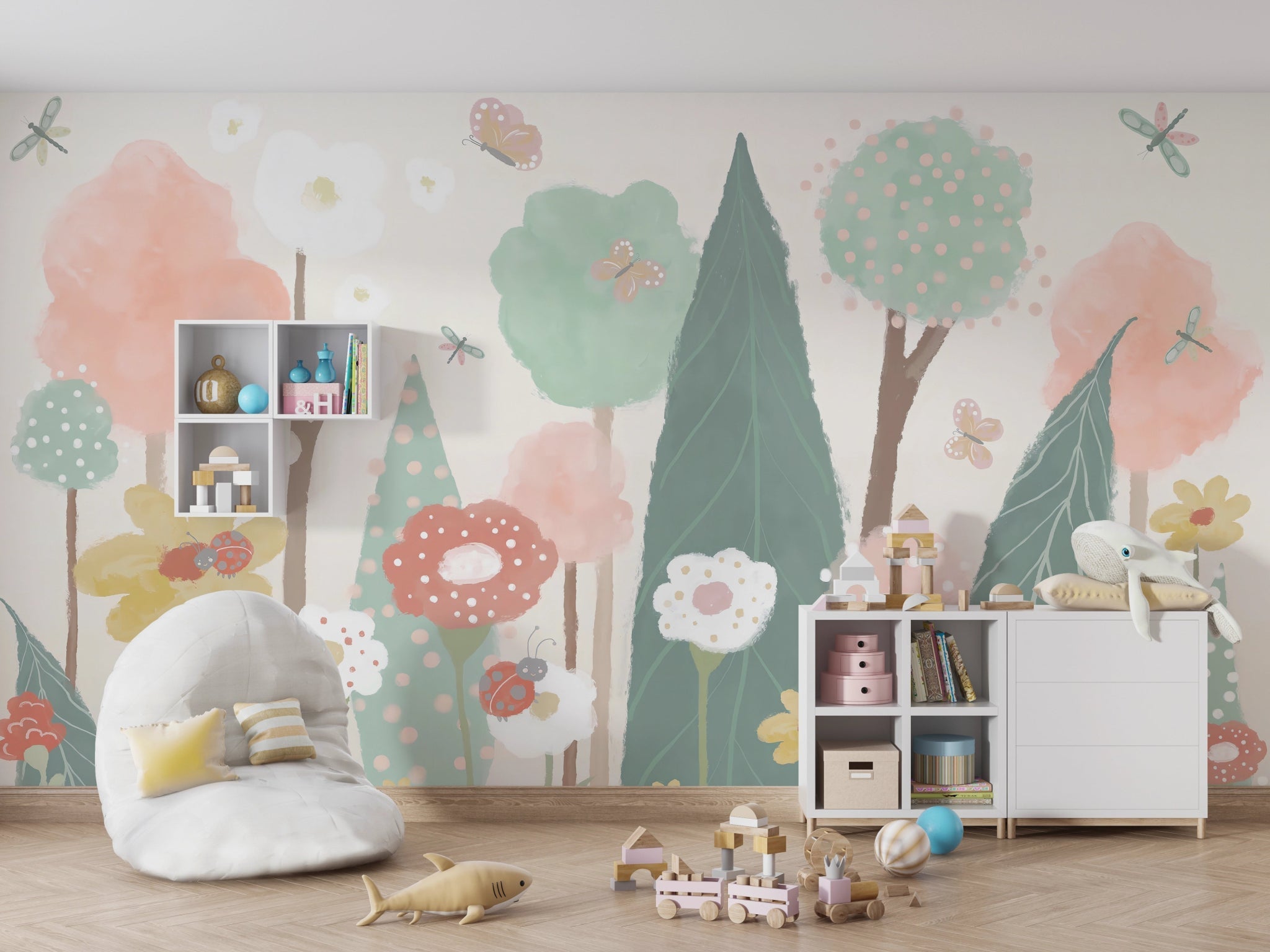 Papier peint chambre enfant la Forêt enchantée - Kam & Leon