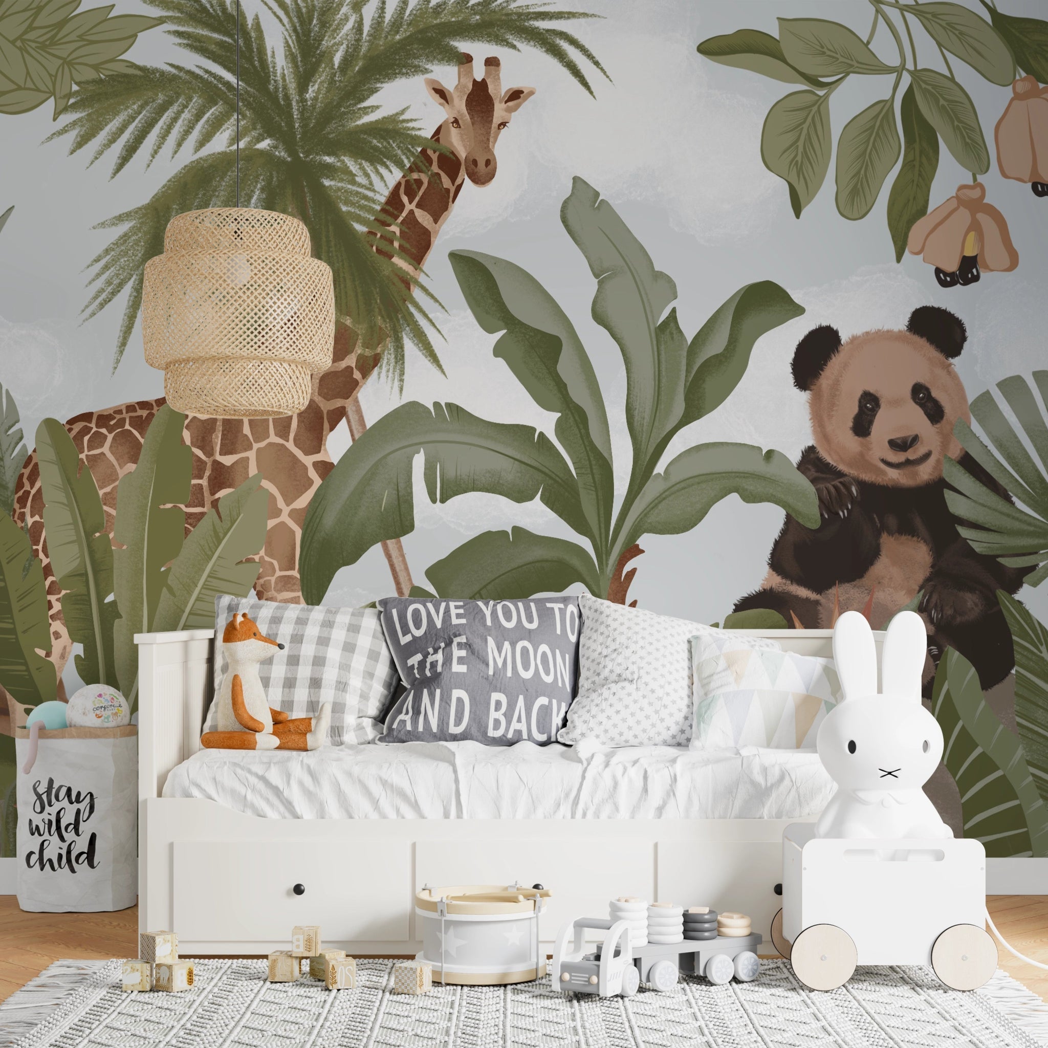 Papier peint chambre enfant Panda et Cie - Kam & Leon