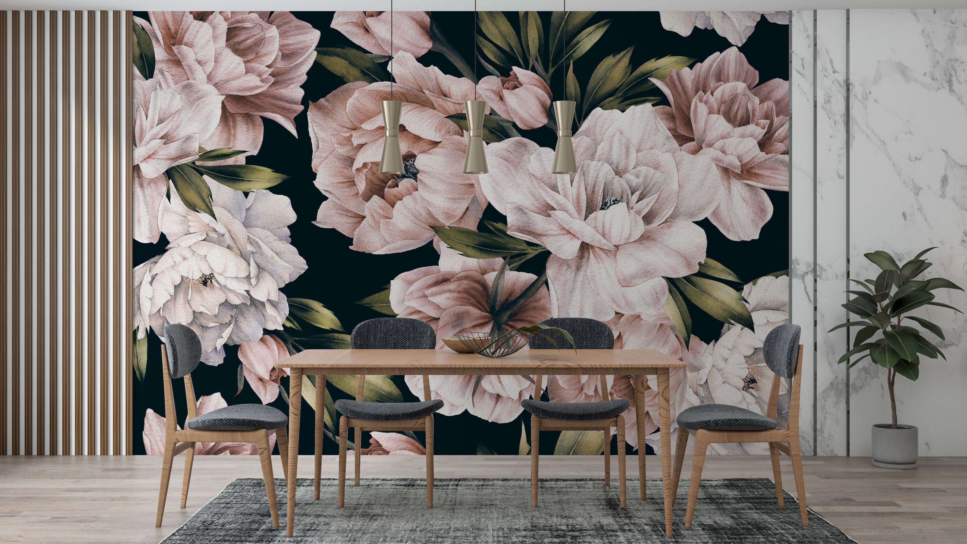 Vintage flowers wallpaper