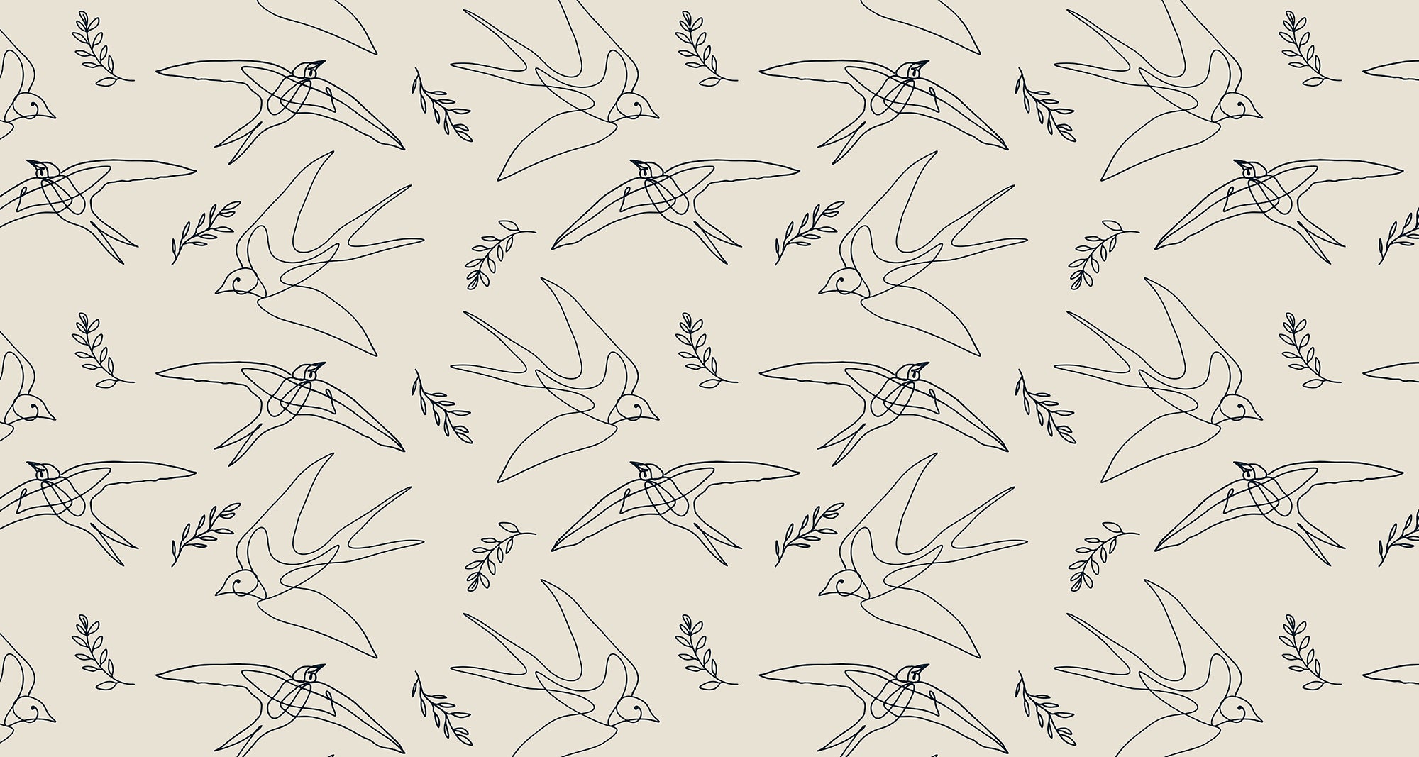 Minimalist Swallows Wallpaper