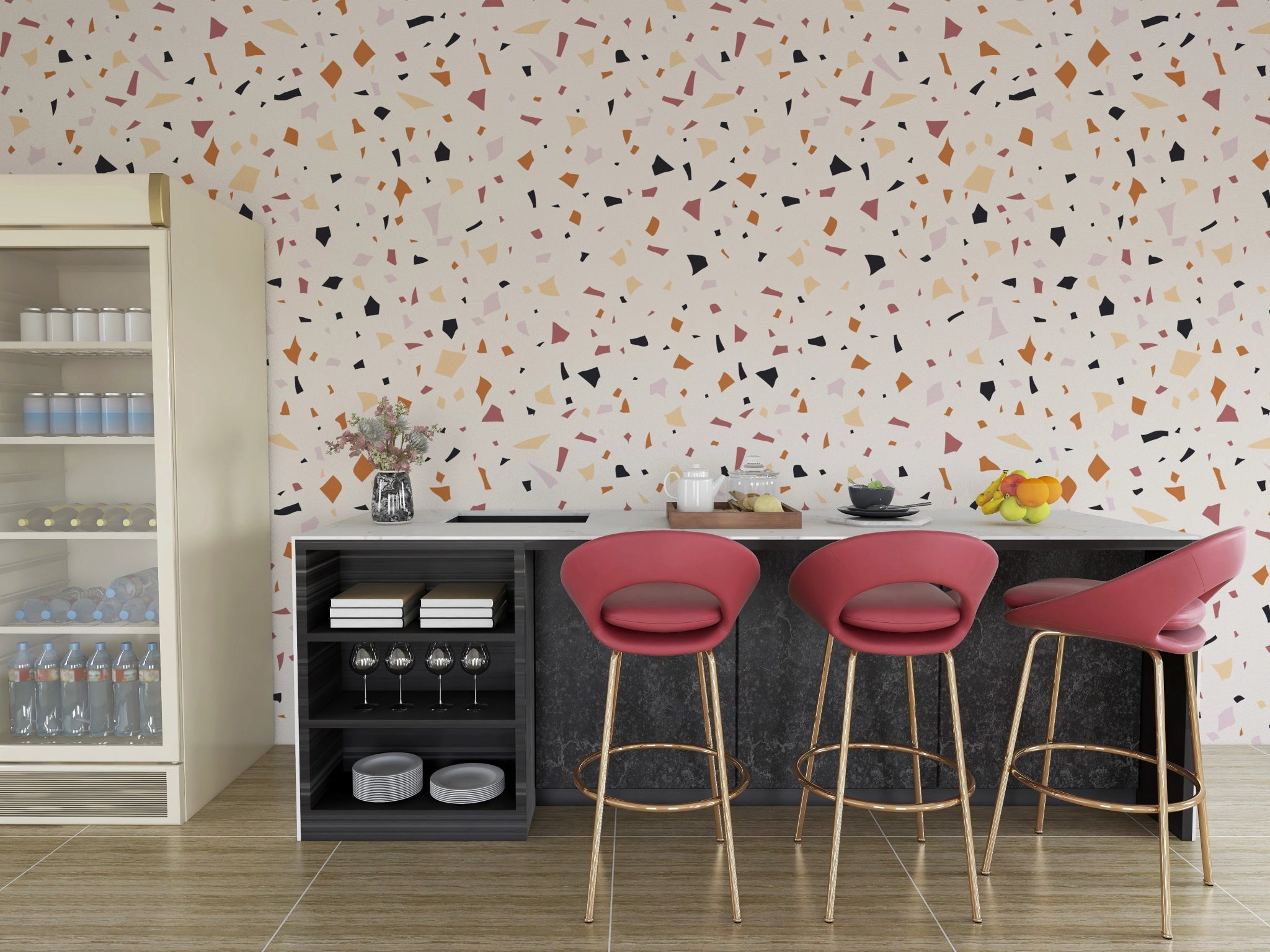 Papier Peint imitation Terrazzo - Kam & Leon