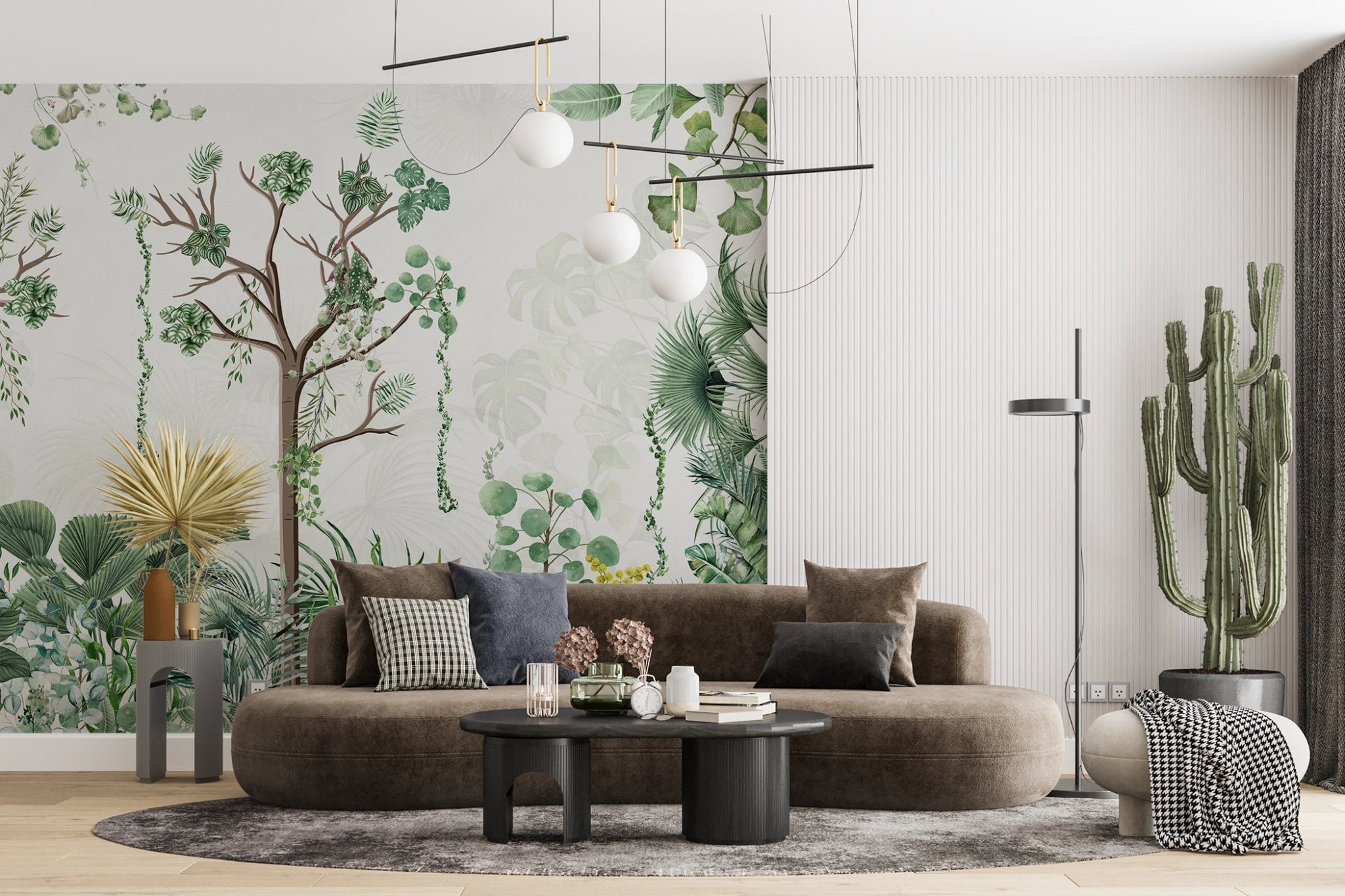 Papier peint jungle tendance peinture - Kam & Leon