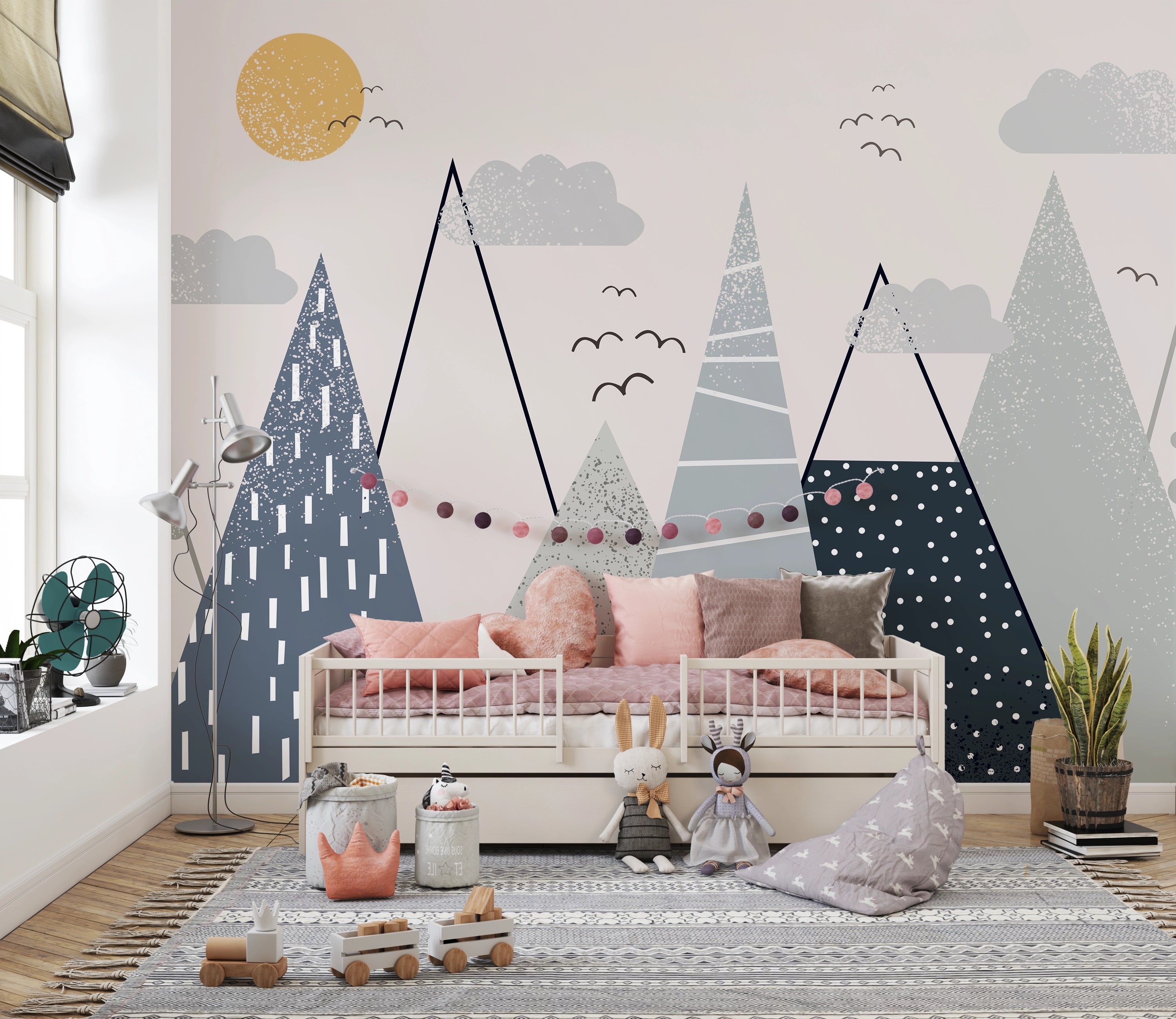 Mountain wallpaper for children's room