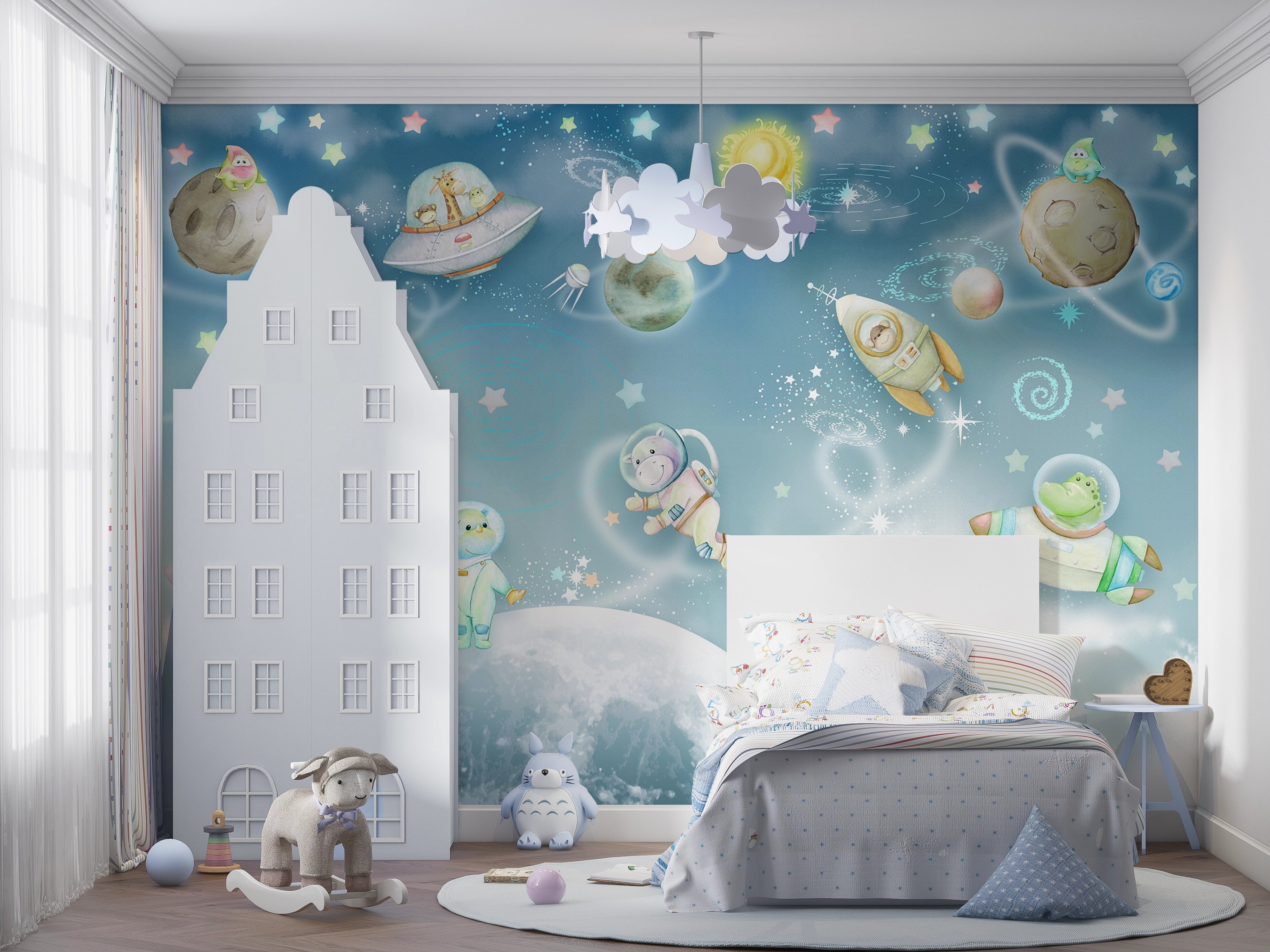 Astronaut Children's Panoramic Wallpaper