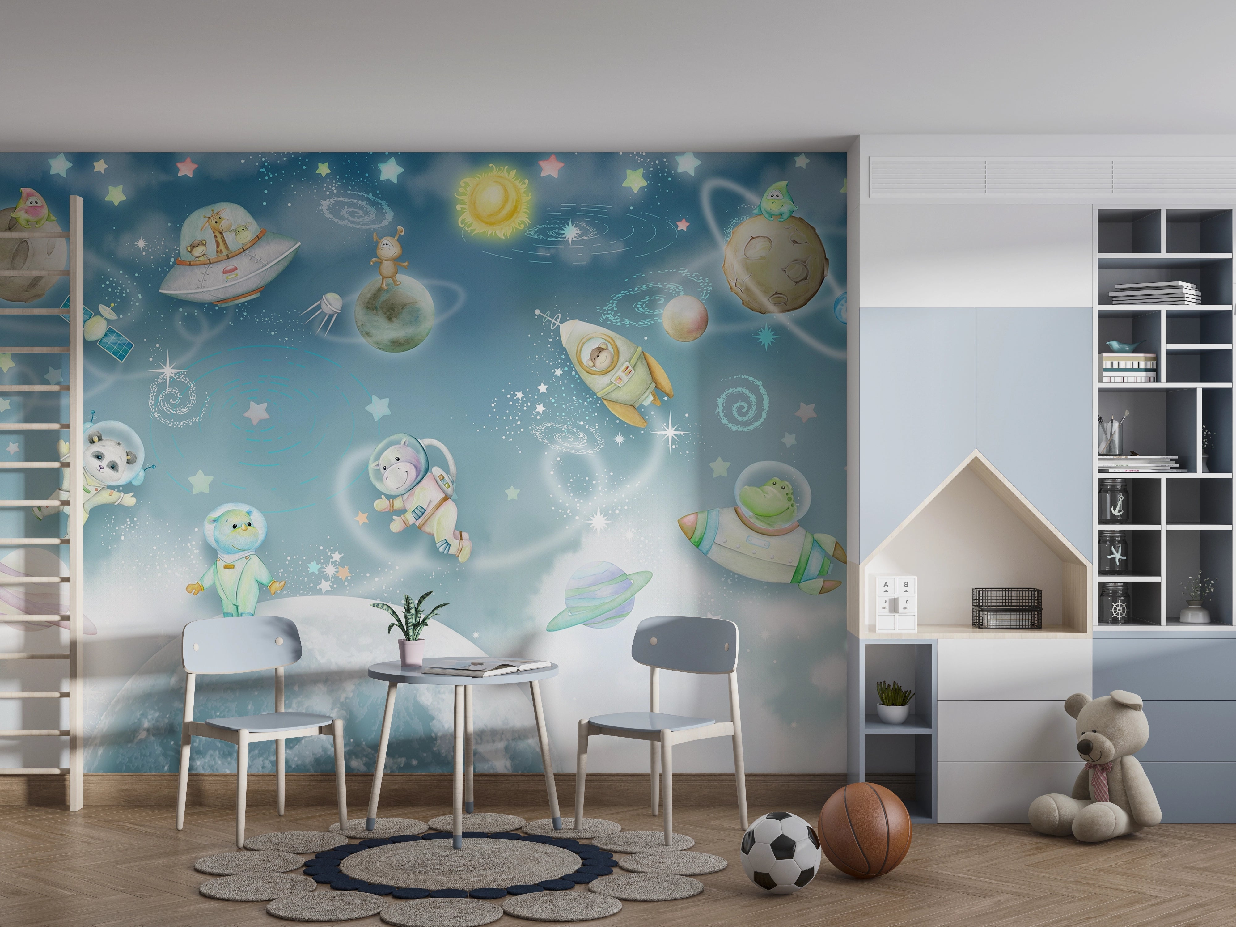 Astronaut Children's Panoramic Wallpaper