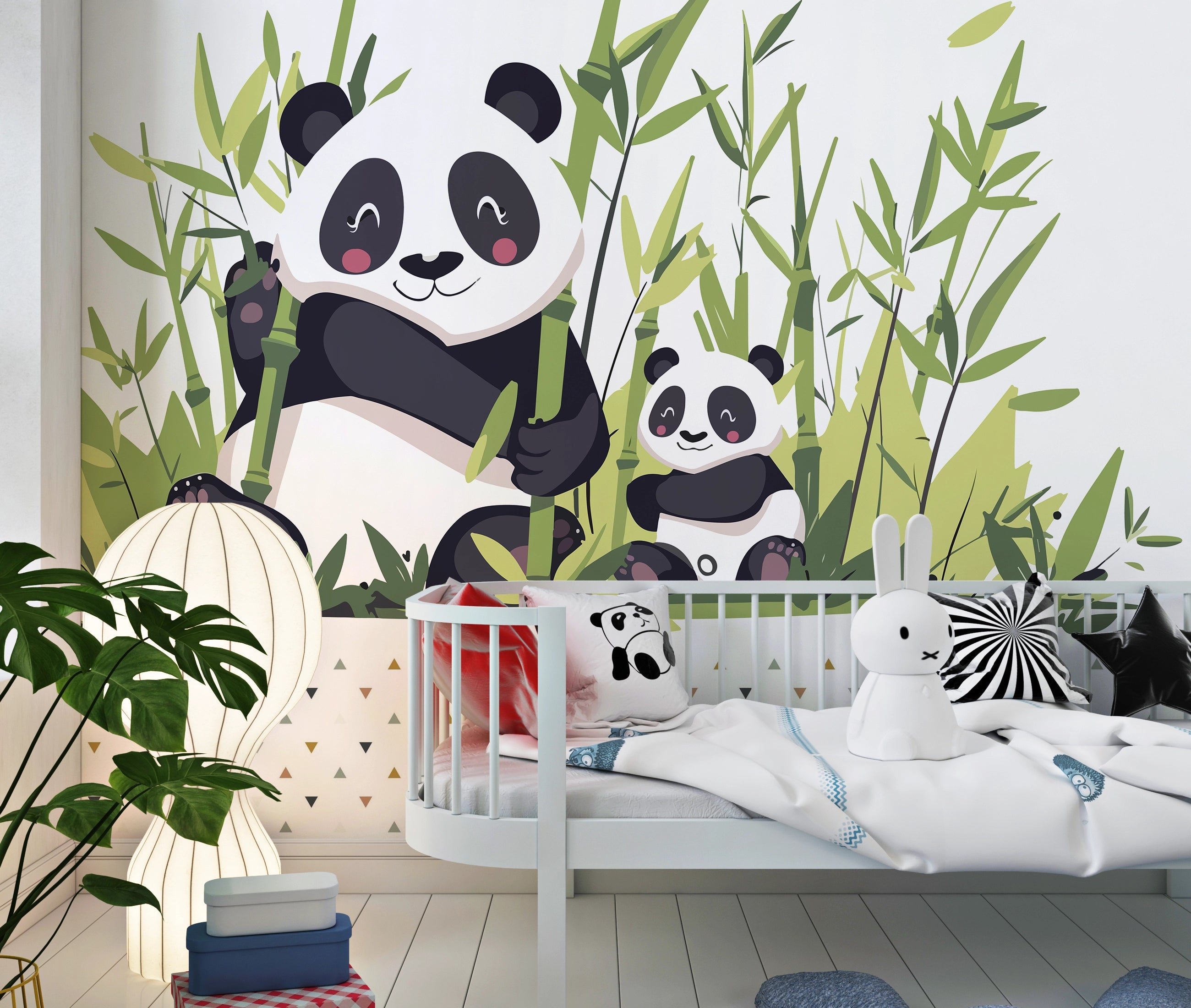 Papier Peint Petits Pandas pour Chambre d'Enfant