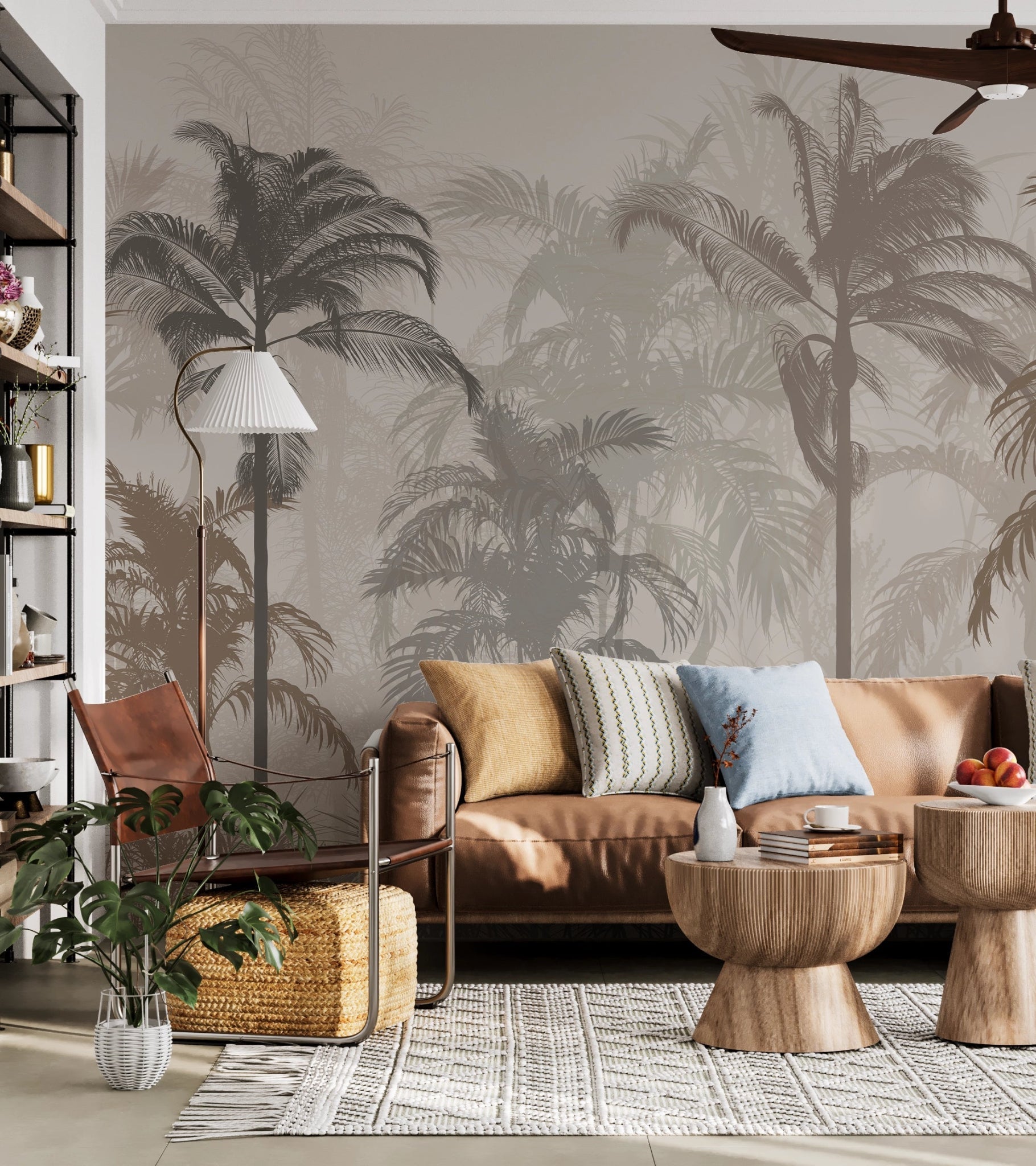 Papier peint Tendance Arbres Tropicaux - Kam & Leon