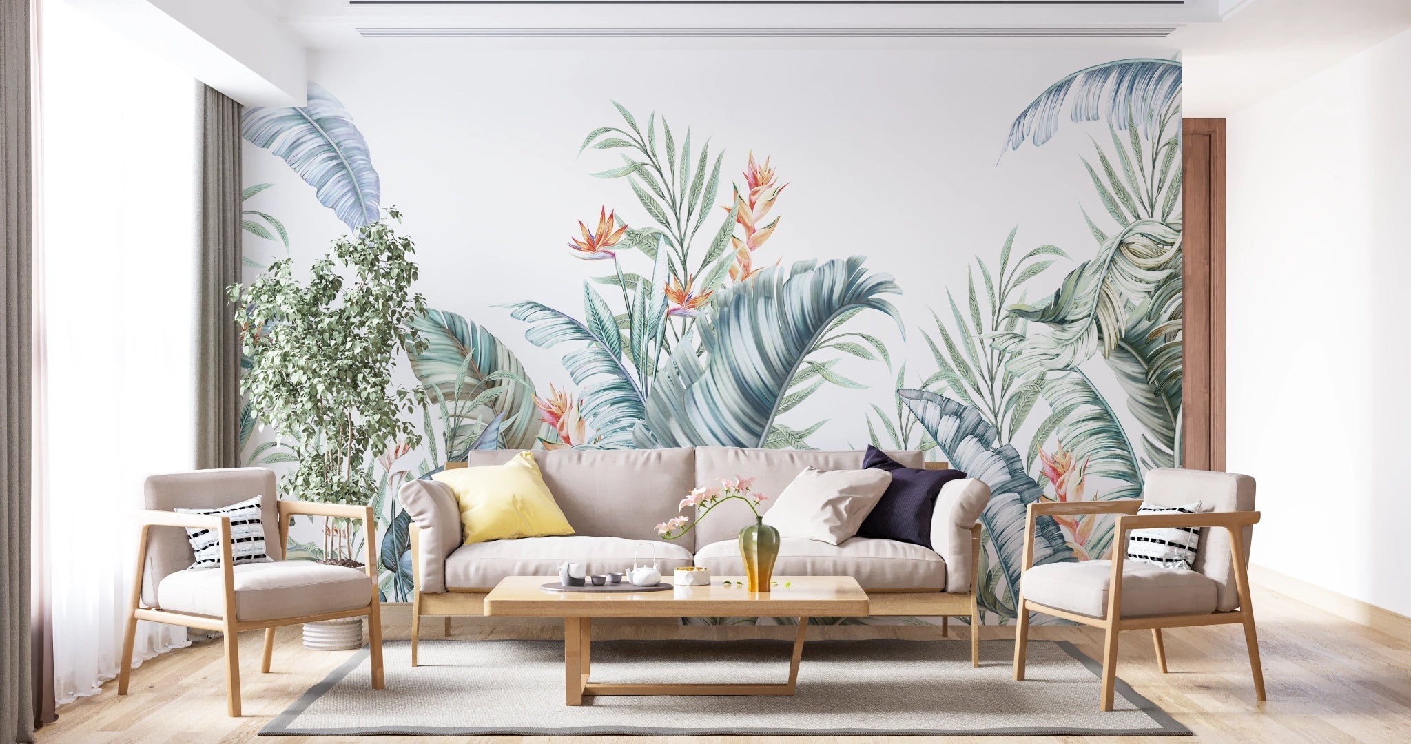 Papier peint tendance Blue Jungle - Kam & Leon