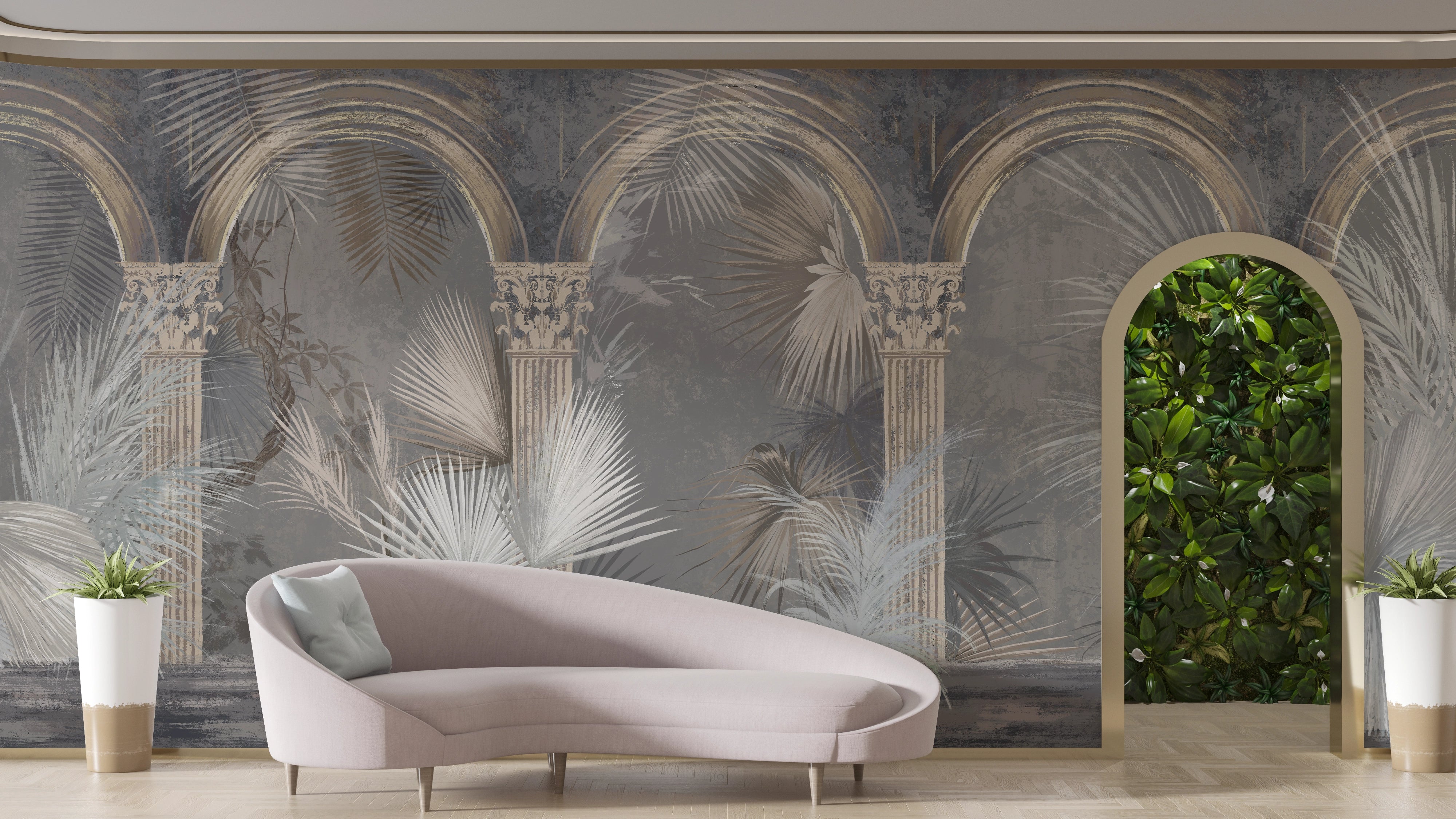 Oasis Antique Trompe L'Oeil Wallpaper