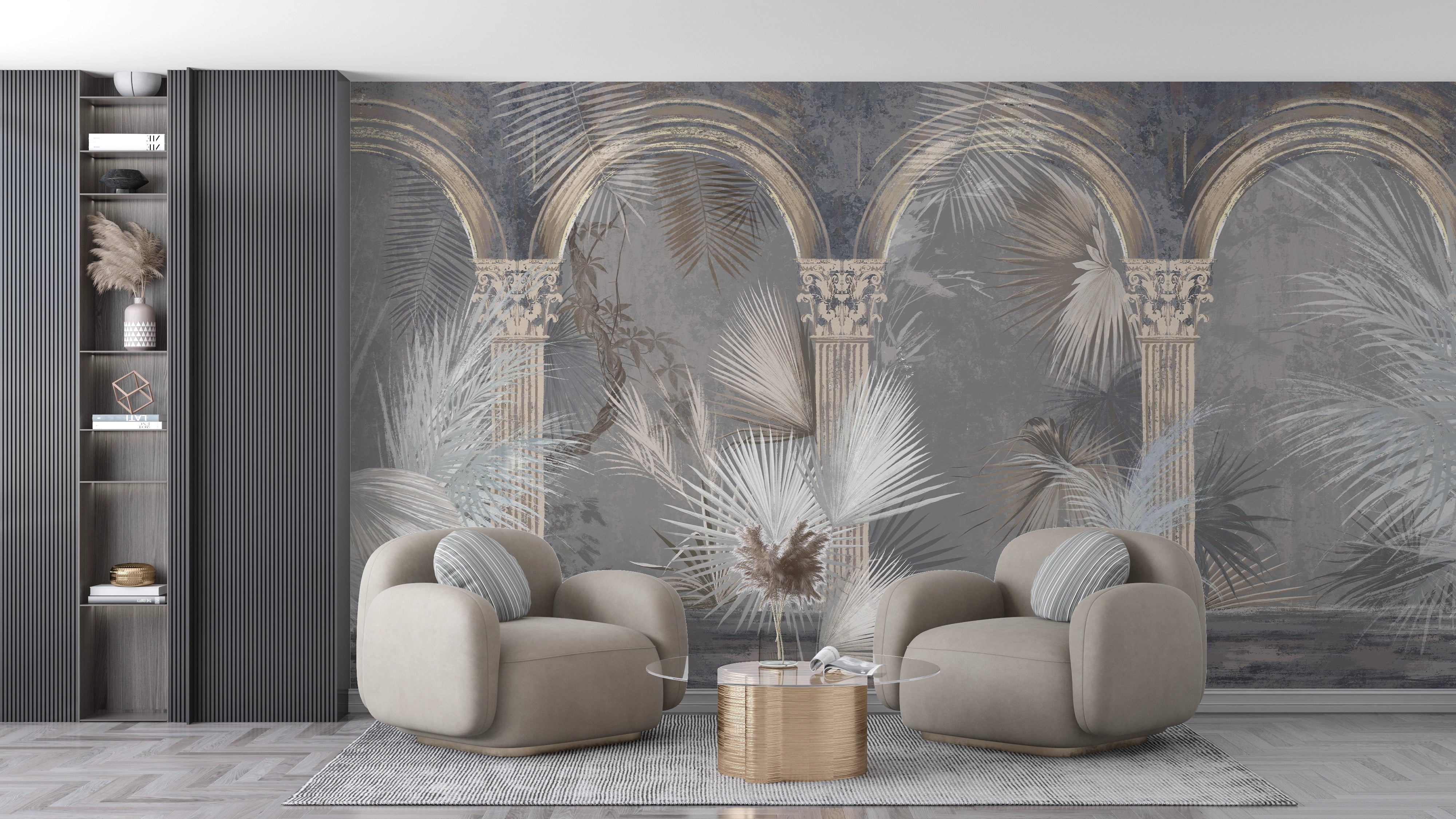 Oasis Antique Trompe L'Oeil Wallpaper