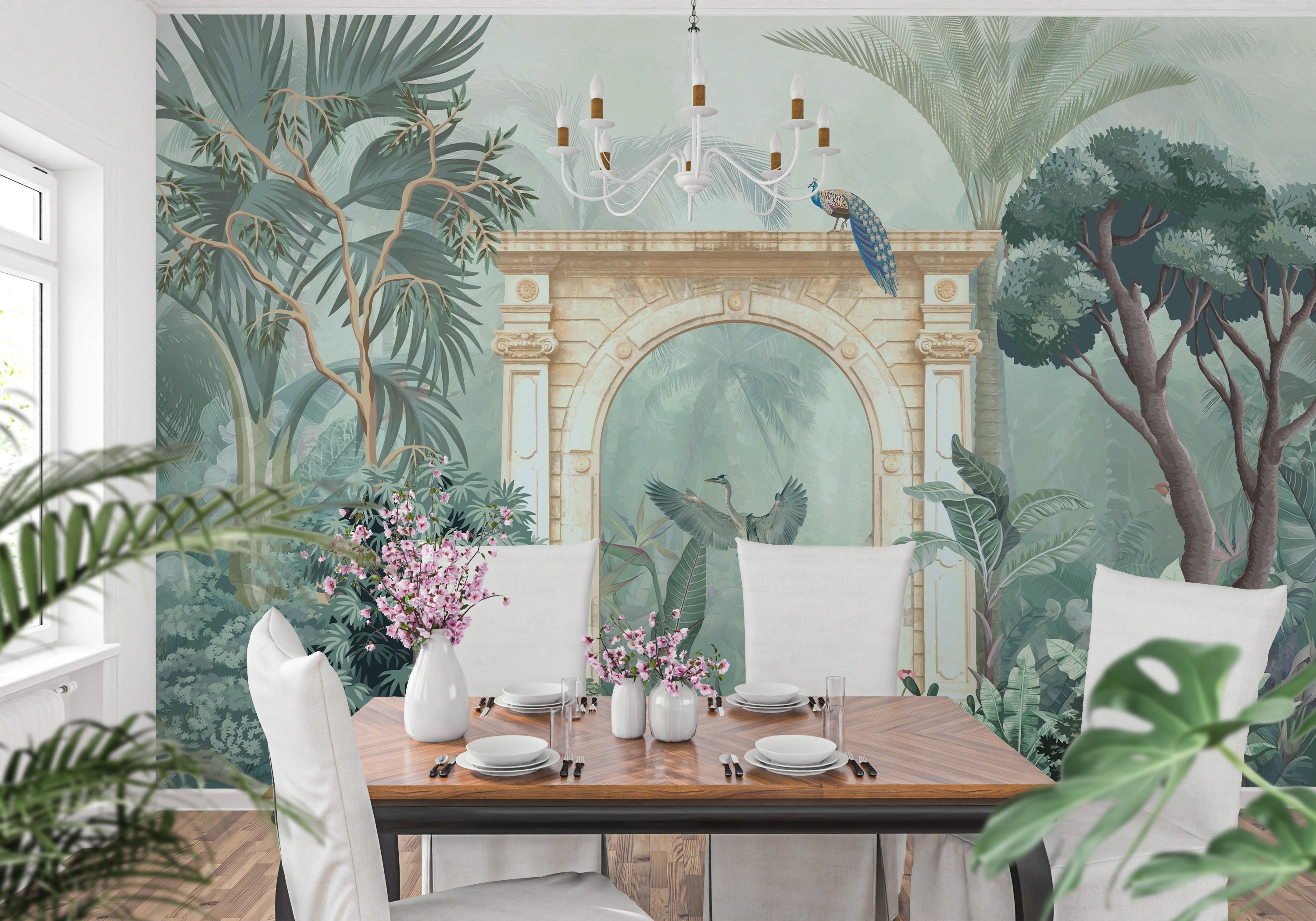 Tropical temple wall tapestry