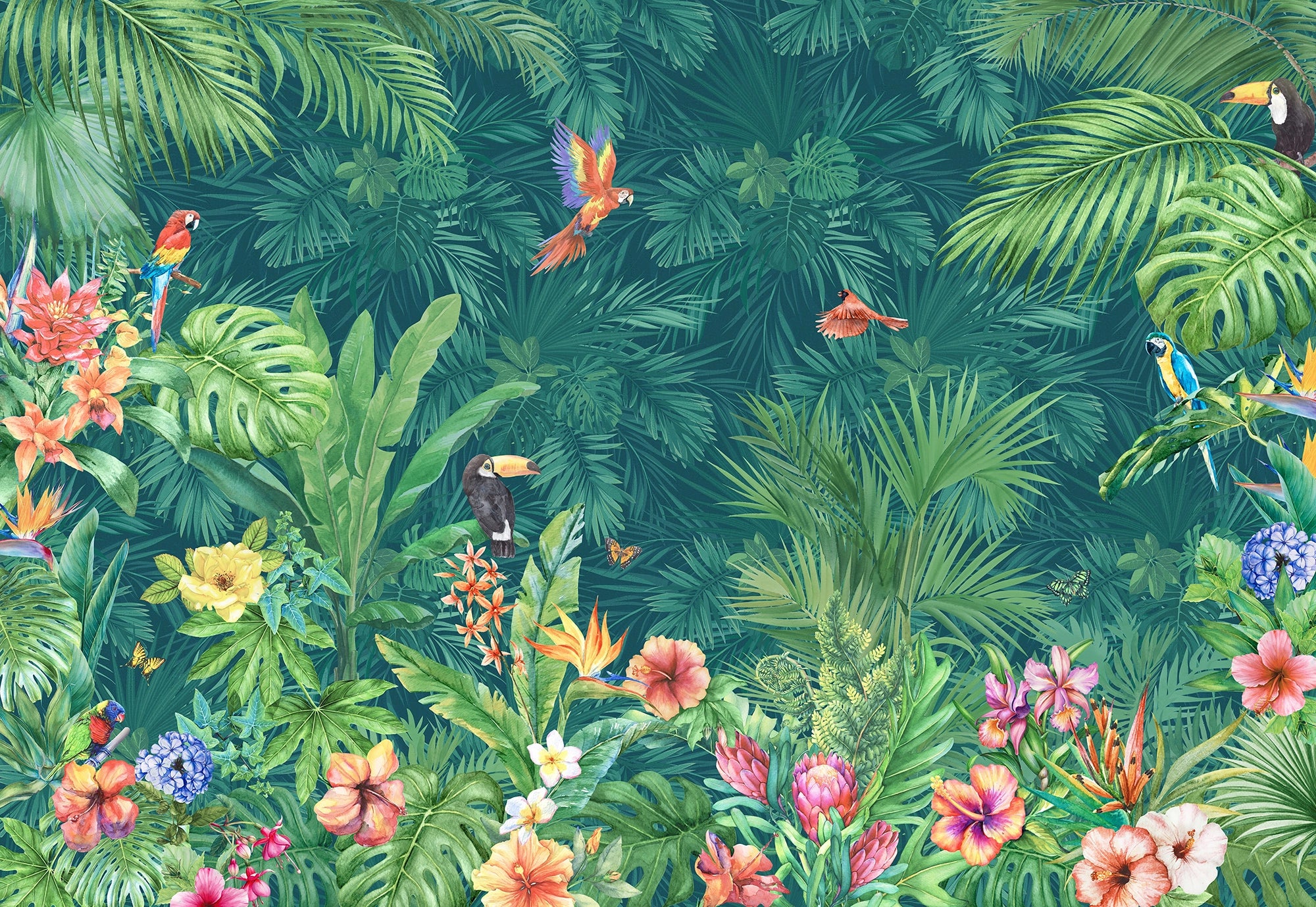 Tropical wall tapestry